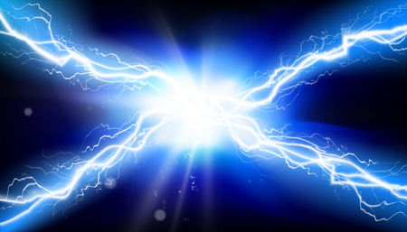 Electric discharge. Heat lighting. Vector illustration.のイラスト素材