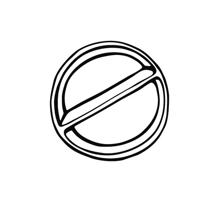Vector linear image on the topic of medicine, medicine and health.のイラスト素材