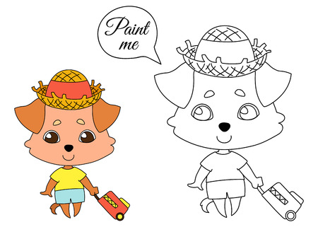 Cartoon vector illustration. Contour on a white background.のイラスト素材