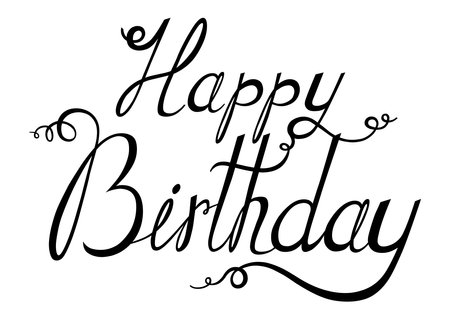 Happy Birthday lettering.のイラスト素材