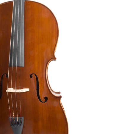 cello isolated on white background with a lot of copy spaceの写真素材