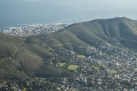 Cape town view from the table mountainの写真素材