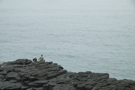 Oceanic pool of tropical island of sao tomeの写真素材