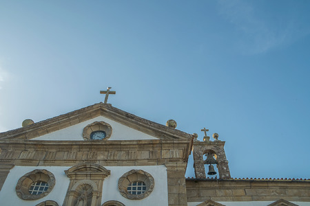 Facade of church in the north of portugalの写真素材