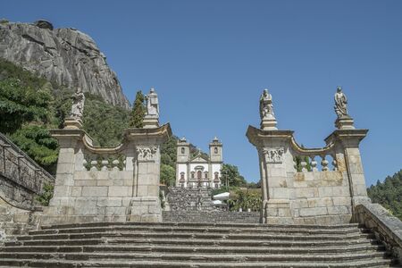 entry in the religious sanctuary Peneda, Portugalの写真素材