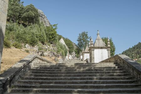 entry in the religious sanctuary Peneda, Portugalの写真素材