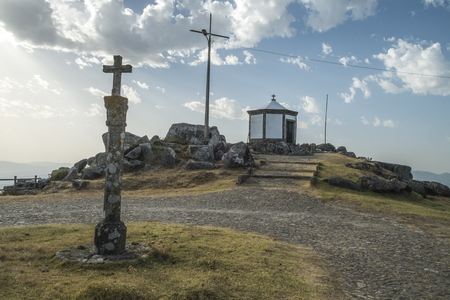 Little church on top of a mountainの写真素材