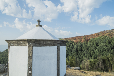 Little church on top of a mountainの写真素材