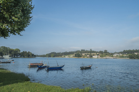 Boats on the river minhoの写真素材