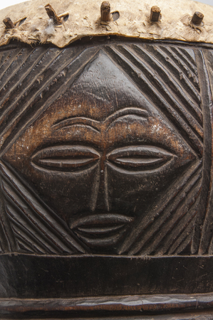 african instrument craved textureの写真素材