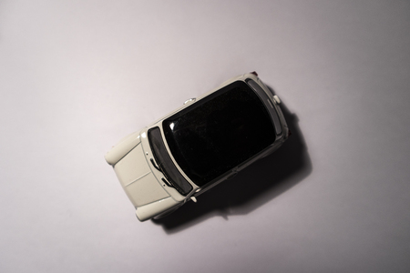 Car miniature car isolated on white backgroundの写真素材