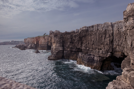 Landscape from the mouth of hell in cascais portugalの写真素材