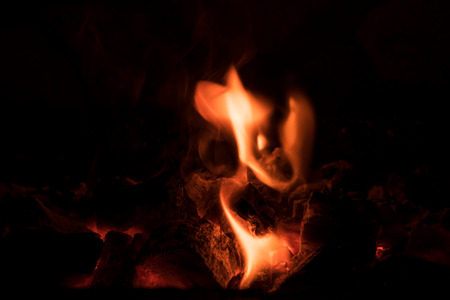 Coals of burning coal.の写真素材