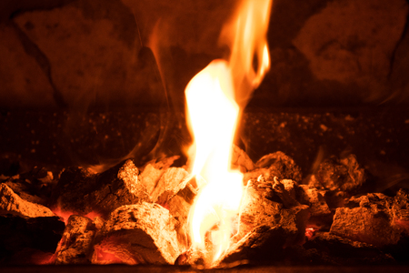 Coals of burning coal.の写真素材