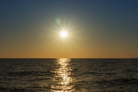 Sunset on the sea
