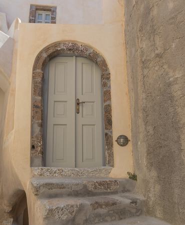 Interior of fort in Santorini, old architecture.の写真素材