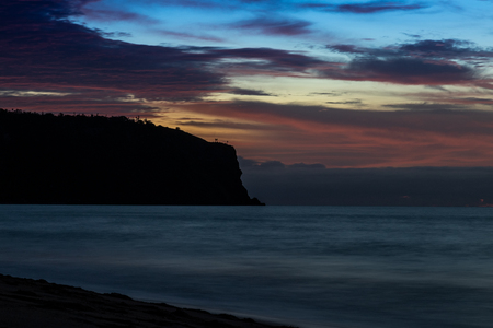 Beautiful sunset on Cabo Ledo beach. Angola. Africa.の写真素材