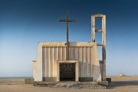 Church in the province of Namibe. Angola. Africa, Church of Portuguese colonial time.の写真素材