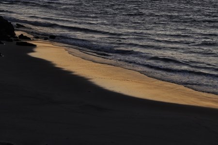 Reflection of the sun on the waterfront. Namibe. Africa. Angola.の写真素材