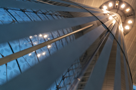 Internal glass structure in modern building.の写真素材