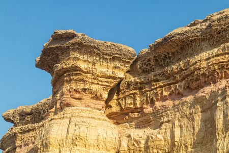 Canyons in the Namibe Desert. Africa. Angola. With erosion marks.の写真素材