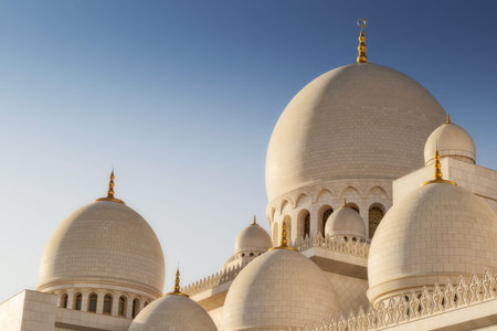 Dome at Arabic mosque in Abu Dhabi. UAE.