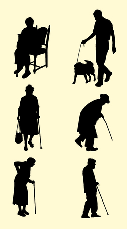 Silhouette of people.  Good use for symbol, logo, web icon, mascot, sign, or any design you want.のイラスト素材