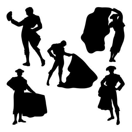 Matador show silhouettes.のイラスト素材