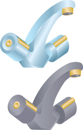 Vector illustration of two different faucetsのイラスト素材