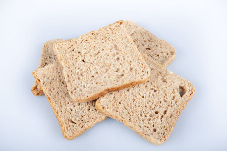 Toasted bread, whole wheat grain 