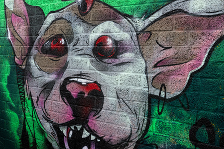 Buiksloterham, Amsterdam, Netherlands, 2018, Terminal Ferry, Graffiti Zone Detail.のeditorial素材