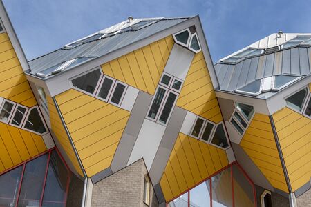 Yellow Cube Houses, Rotterdam, Hollandのeditorial素材