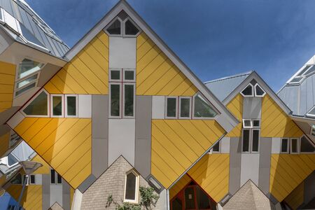 Yellow Cube Houses, Rotterdam, Hollandのeditorial素材