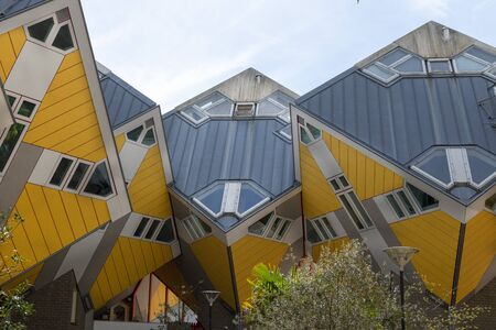 Yellow Cube Houses, Rotterdam, Hollandのeditorial素材