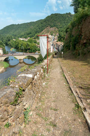 Mediveval Village in France, Villefranch de Rouergue, Classifed as Monument Historic, First twon in France to rise against the English in the 15 Cenury.のeditorial素材