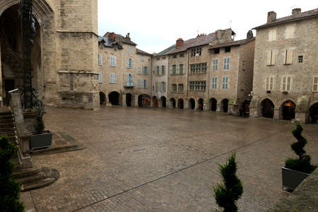 Mediveval Village in France, Villefranch de Rouergue, Classifed as Monument Historic, First twon in France to rise against the English in the 15 Cenury.のeditorial素材