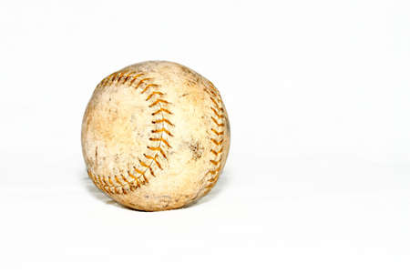 Softball with white backgroundの写真素材