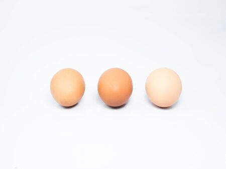 Three eggs with isolateの写真素材