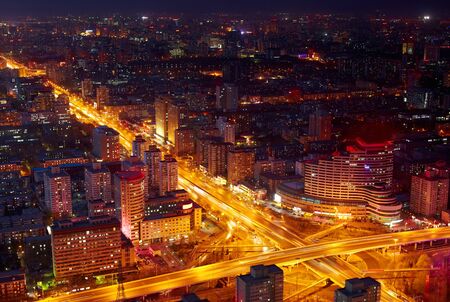 Beijing cityscape at duskの写真素材