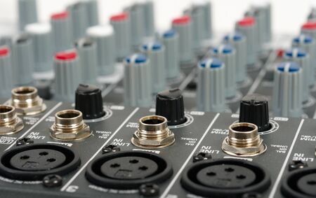 Audio mixing consoleの写真素材