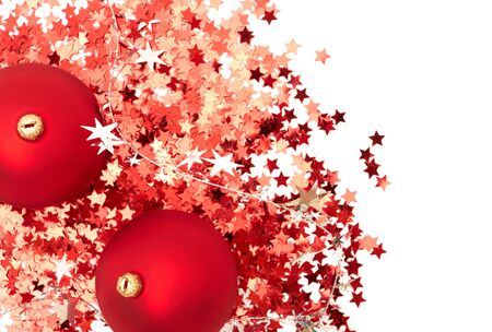 Christmas balls and decorationsの写真素材