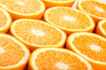 Orange halvesの写真素材