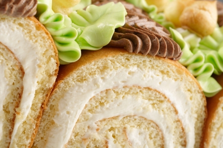 Sweet rolls with cream の写真素材