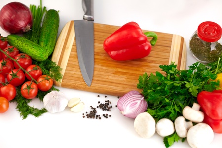 Organic vegetable backgroundの写真素材