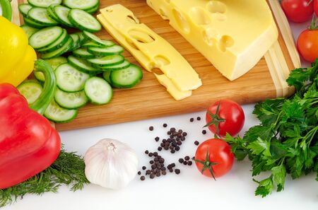 Organic vegetable backgroundの写真素材