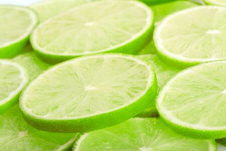 Lime slices background の写真素材