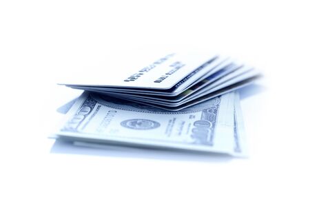 Dollars and credit card. Shallow DOF の写真素材