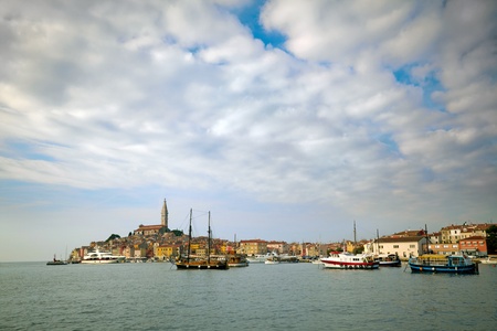 Old European town at adriatic seaの写真素材