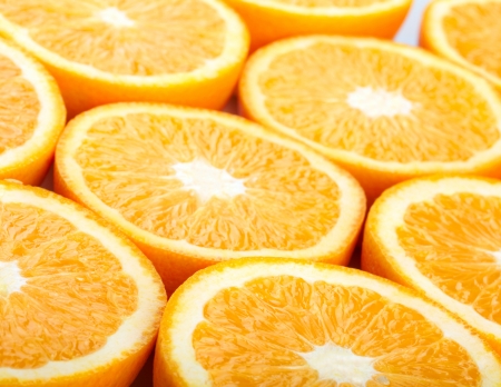 Orange halves の写真素材