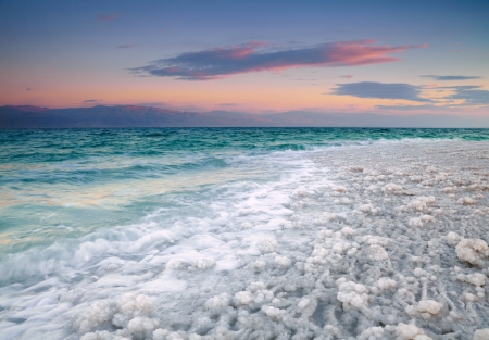 Dead Sea coastlineの写真素材